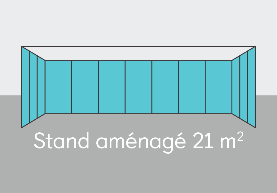 Stand aménagé 21 m²